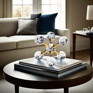 Golden Crystal Ball Home Decor for Modern Western House Decor(1 Set(Ask Style))